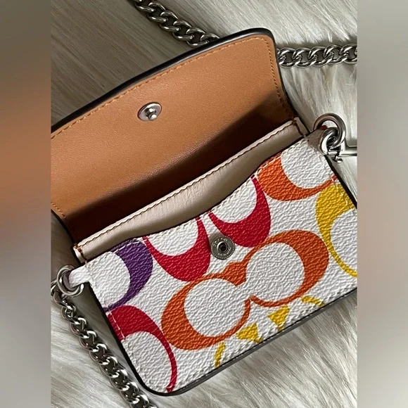 C4697 - Coach Poppy Crossbody in Rainbow Signature Canvas - Picture 13 of 15